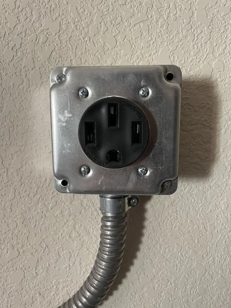 NEMA 14-50 outlet installed for Electrical Panel Upgrade in Gallup